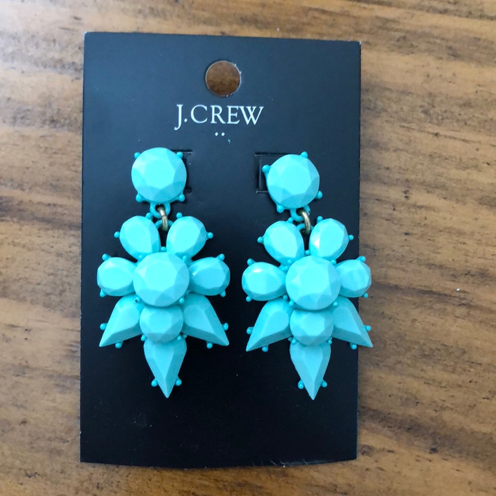 J.Crew Turquoise chandelier earrings